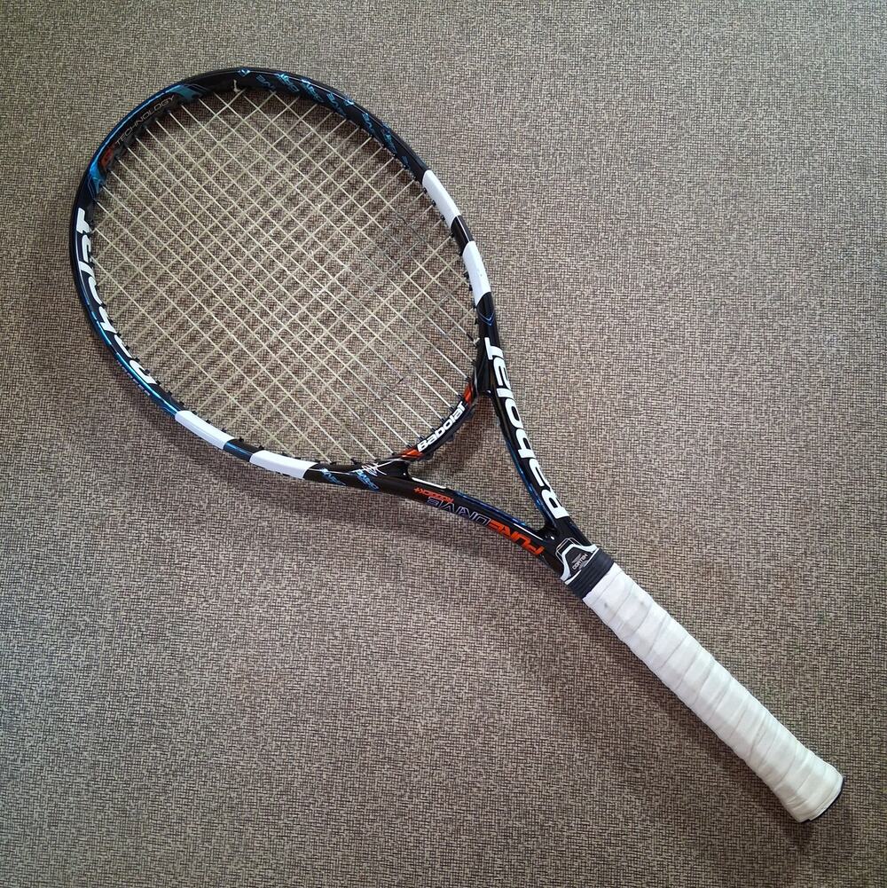 Share Babolat Pure Drive Roddick Plus GT 2012 100 sq in 4 3/8 Grip Extended 27.5